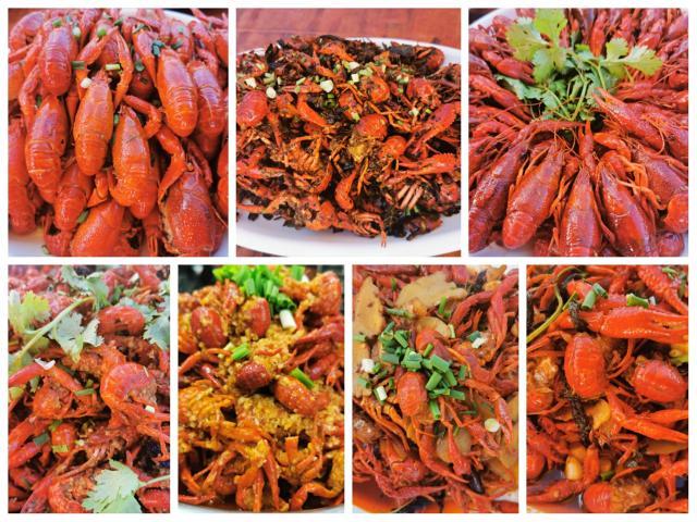 姜辣虾、蒜蓉虾、油爆虾…这里的小龙虾，一天就被吃掉近八百斤