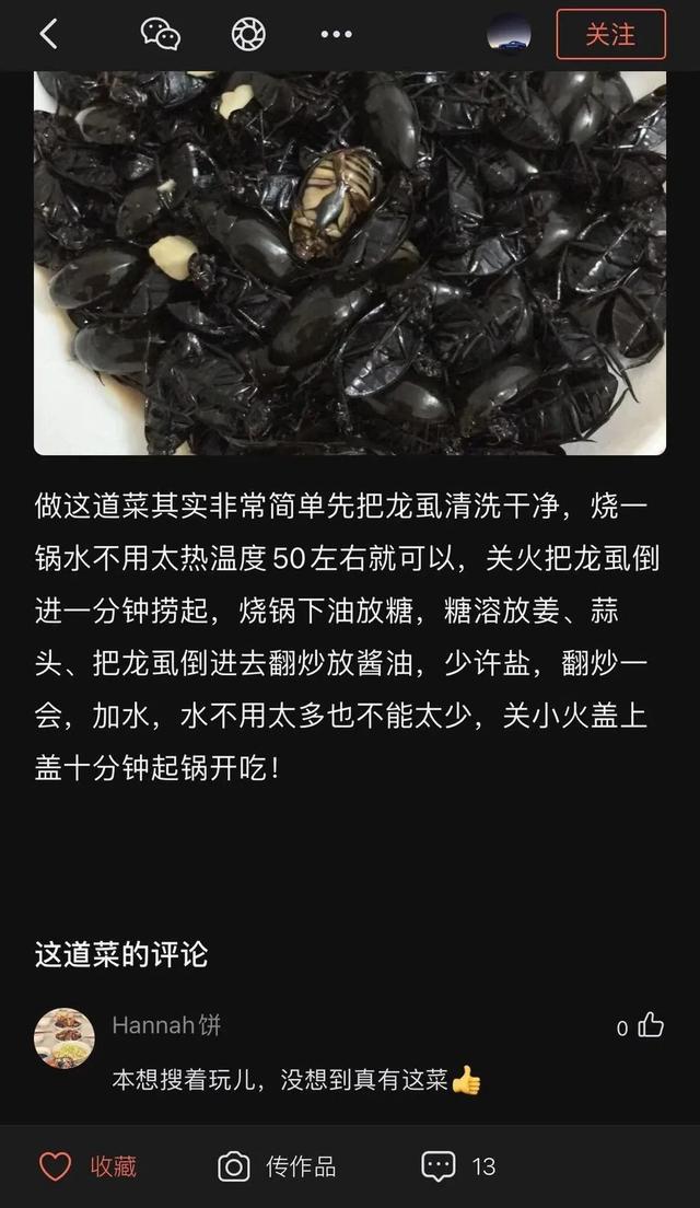 在广东吃过一次水蟑螂，治好了密集恐惧症