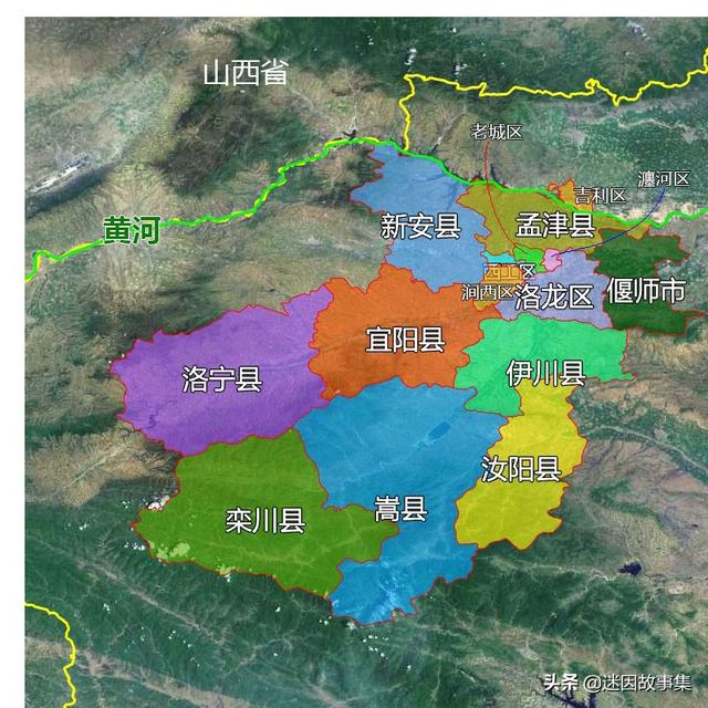 17张地形图，快速了解河南省洛阳各市辖区县市