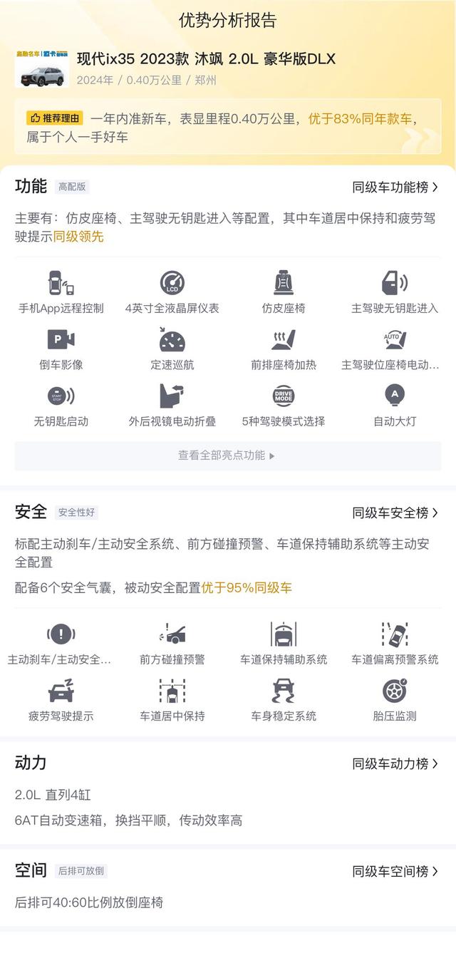 2023款现代ix35,落地价12万,才跑了4千公里,现在10万值吗?