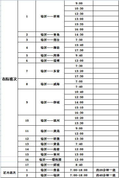 24日起，临沂汽车客运总站及各分站营业时间临时调整