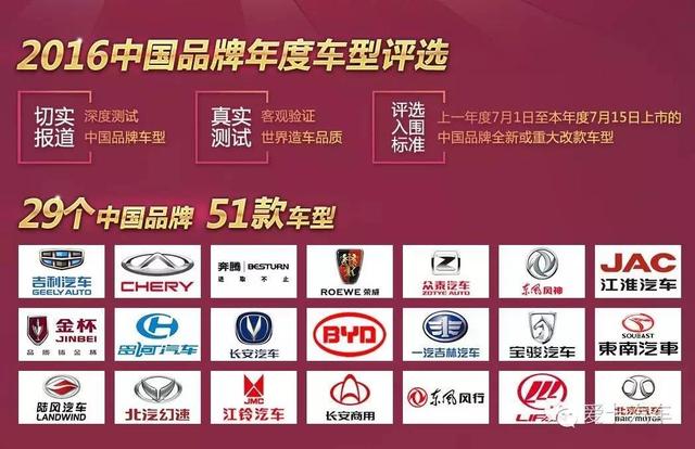 2016爱卡汽车中国品牌年度车型评选完整回顾