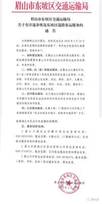 眉山有几个汽车站(好消息即日起，东坡区将有序逐步恢复道路客运服务)