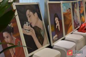 美女在荣县(余剑宇近百幅书画作品在荣县展出)
