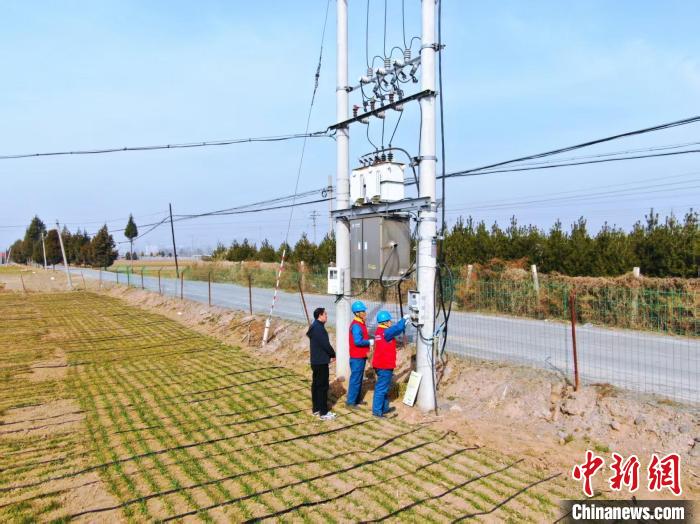 山西临汾:春润麦初醒 电助灌溉忙